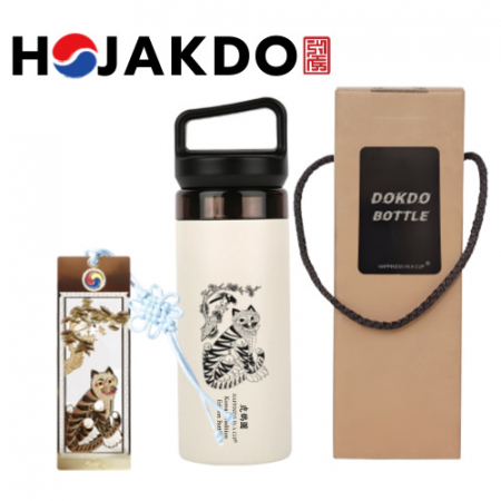 한국전통 호작도텀블러 독도보틀 캡캐리 380ml 책갈피 북마크 기념품 #4