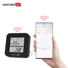 [유니콘IoT] WiFi 스마트 LCD온습도 만능리모컨 냉난방 에어컨 제어통합 TS-HR11
