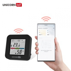 [유니콘IoT] WiFi 스마트 LCD온습도 만능리모컨 냉난방 에어컨 제어통합 TS-HR11
