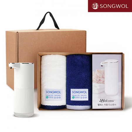 [송월타올] 디스펜서 기프트세트 13. 뉴 바이브 뱀부 220g X 2P + 웰세스 디스펜서 360ml #2