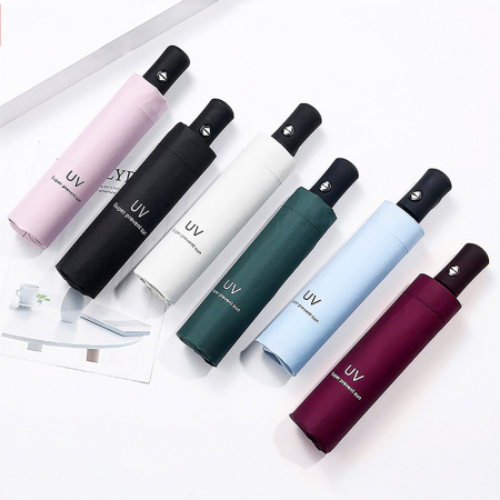 베이직 3단 접이식 자동 우산 UV 암막 자외선차단 양우산 #3