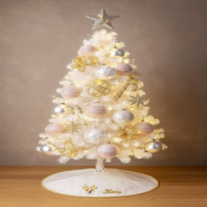 120cm 스노우라이트 스카치 화이트 트리 풀세트(전구포함)