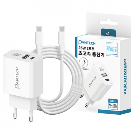 팬텍 GaN PD25W 멀티 2포트 가정용 초고속충전기 아답터(CtoC 케이블 포함) #2