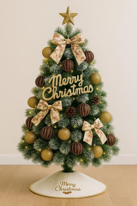 120CM 윈터블룸 뉴리얼 솔잎 눈꽃트리 풀세트 #4