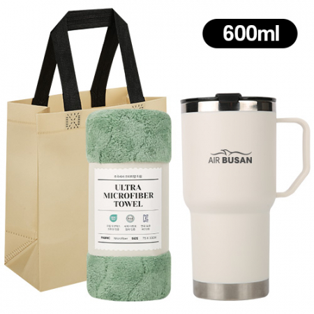 매니시 텀블러 600ml + 타올 선물세트 #2