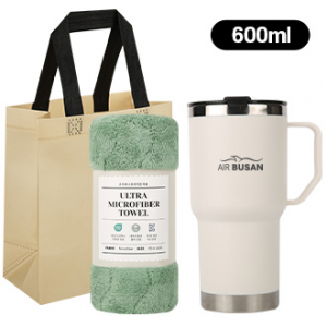 매니시 텀블러 600ml + 타올 선물세트