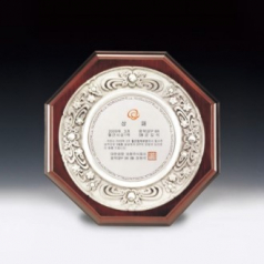 상 감사 주석 꽃무늬 쟁반 임직 공로패 ANN9-514-2