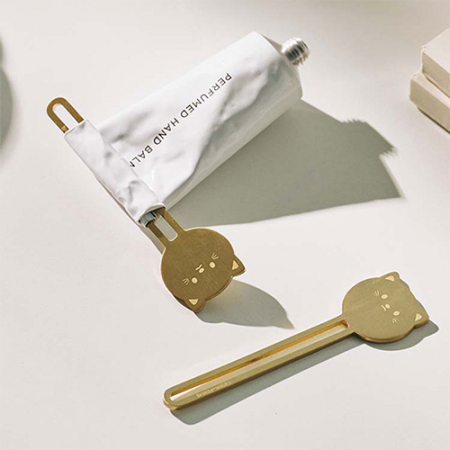 황동 고양이 튜브링거 핸드크림 디스펜서 치약짜개 #3