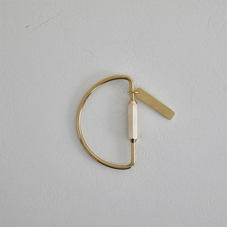 황동 이니셜 키링 키홀더(카페 호텔 자동차) #5