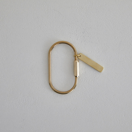 황동 이니셜 키링 키홀더(카페 호텔 자동차) #6