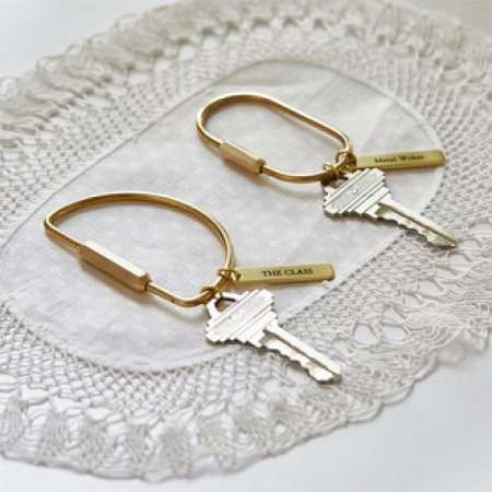 황동 이니셜 키링 키홀더(카페 호텔 자동차) #2