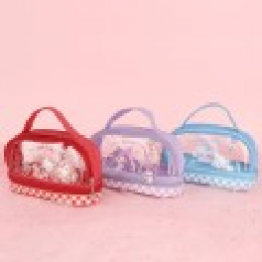 산리오 투명 2단 손가방