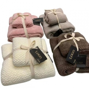 고품질 산호양털 파인애플 타월 세트 성인용 두꺼운 흡수 목욕타월 로고인쇄 기념품 대량제작 J03