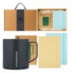 스타벅스 SS 블랙 데비 머그 414ml + 파스텔톤 A5 다이어리 고급띠지 손잡이 기프트박스세트