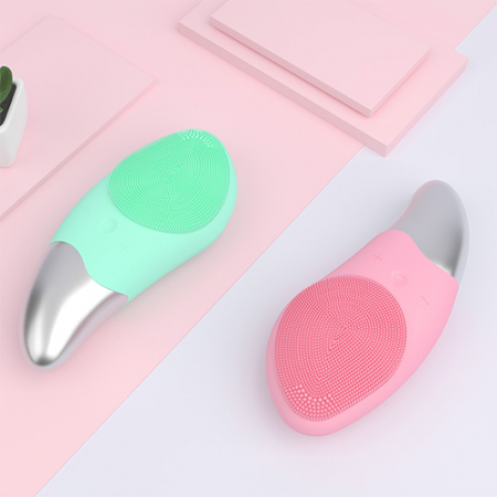 YL 휴대용 충전식 2in1 실리콘 브러쉬 진동클렌저 세안기 #2