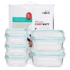 코멕스 오븐메이트 글라스 밀폐용기 직사각 5조 (2호)