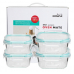 작은이미지: 코멕스 오븐메이트 글라스 밀폐용기 정사각 차곡 혼합 4조 #2
