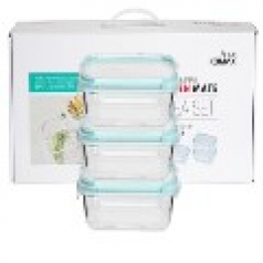 코멕스 오븐메이트 글라스 밀폐용기 3조 (2-1호)