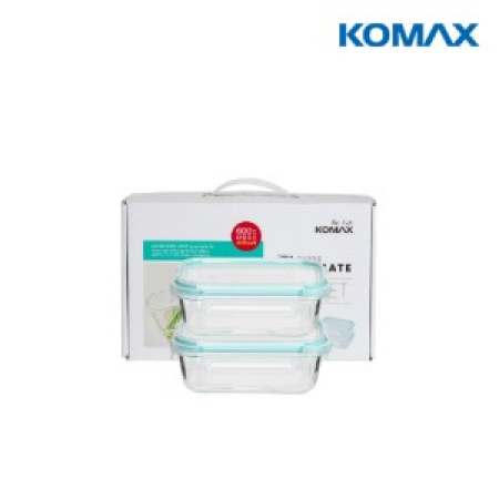 코멕스 오븐메이트 글라스 밀폐용기 직사각 2조 (2-1호) #2