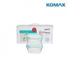 코멕스 오븐메이트 글라스 밀폐용기 정사각 2조