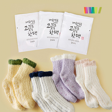 세트) 핫팩3+마시멜로 수면양말M #5