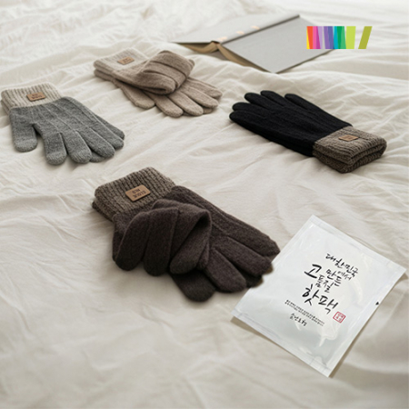 세트) 핫팩1+투톤 터치장갑 #3