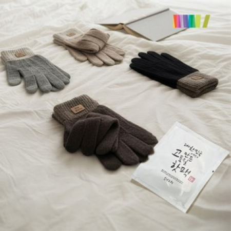 세트) 핫팩1+투톤 터치장갑 #2