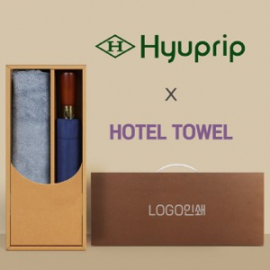 협립 3단70엔티크 고밀도 완전자동우산 +코마40수180호텔타월-세트