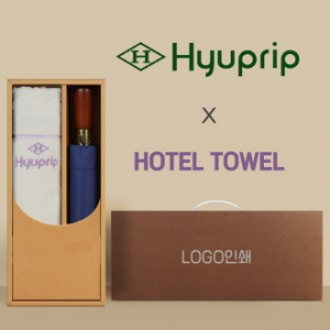 협립 3단70엔티크 고밀도 완전자동우산 +협립눈꽃타월-세트