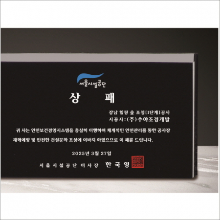 블랙 크리스탈 상패21 #4