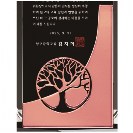금속 투톤 크리스탈 상패15 #6