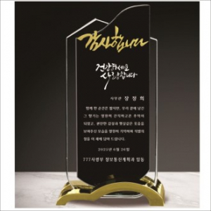 금속 투톤 크리스탈 상패12