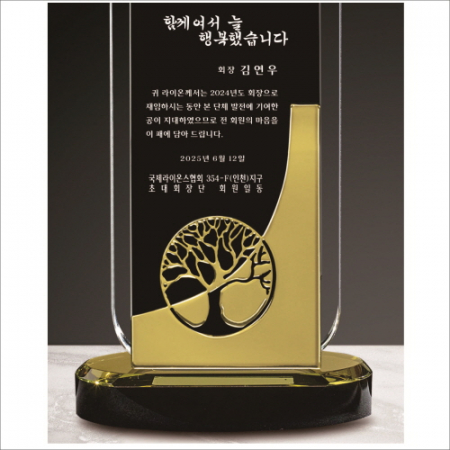 금속 투톤 크리스탈 상패5 #4