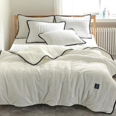 모건 워싱 세미 사계절 차렵이불풀세트(이불+베개커버+패드) 싱글/퀸 2색상  고급침구가방증정