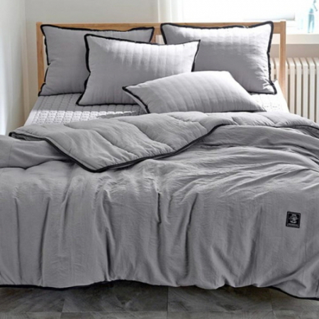 모건 워싱 세미 사계절 차렵이불베개커버세트(이불+베개커버) 싱글/퀸 2색상  고급침구가방증정 #4