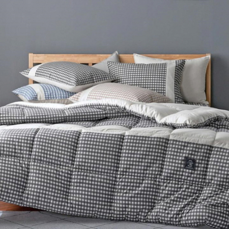 컬러풀 라인 세미 사계절 차렵이불풀세트(이불+베개커버+패드) 싱글/더블 4색상  고급침구가방증정 #6