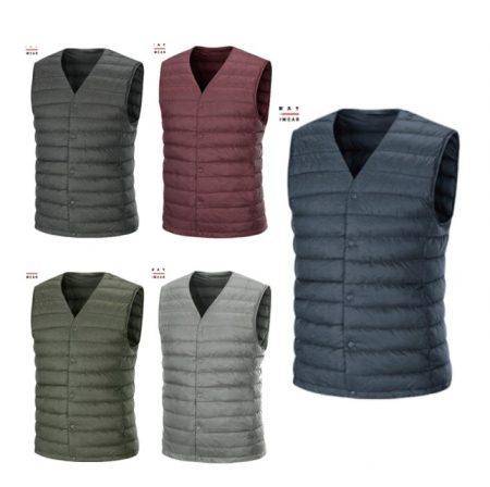 경량 오리털 패딩 조끼 V넥 다운 베스트 #3