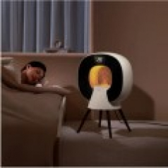 소싱 새턴2 가습 불멍 온풍기(리모컨/음성지원)