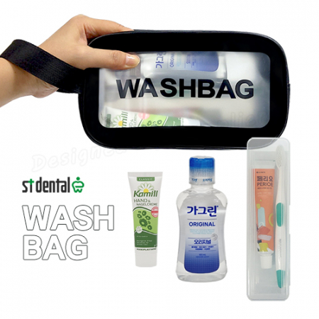 휴대용세면백 2호 M케이스 LG칫솔치약 카밀핸드크림 가그린100ml 여행용세트(쇼핑백포함) #4