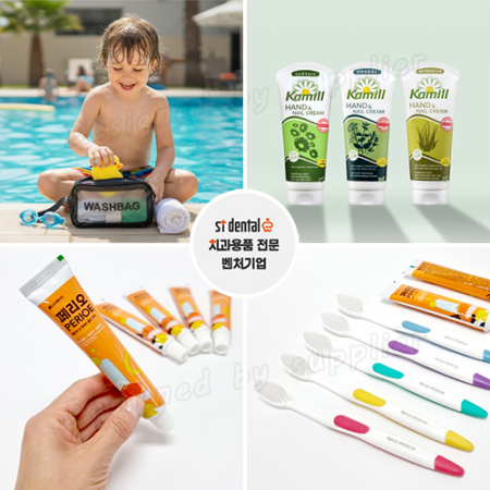 휴대용세면백 1호 LG칫솔 페리오치약 카밀핸드크림100ml 여행용세트(쇼핑백포함) #5