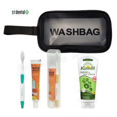 휴대용세면백 1호 LG칫솔 페리오치약 카밀핸드크림100ml 여행용세트(쇼핑백포함)