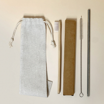 대나무칫솔(박스형)과 빨대 파우치 세트