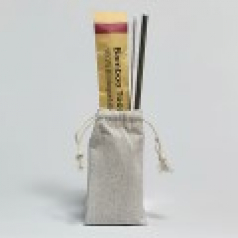 대나무칫솔(컬러)과 빨대 파우치 세트