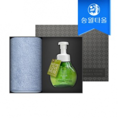 송월타월 타올 핸드위시 기프트세트(솔리드 혼방사무지1+네이처러브메레1)