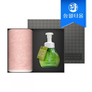 송월타월 타올 핸드위시 기프트세트(180G 코마 40수1+네이처러브메레1)