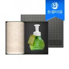 송월타월 타올 핸드위시 기프트세트(160G 코마 40수1+네이처러브메레1)