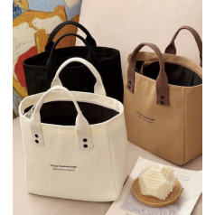 도시락가방 단단한 에코백 토트백 고급 손가방 런치백