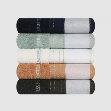 [송월타올] 카운테스마라 스티치 헤링본 전사 타올 30수 160g #3