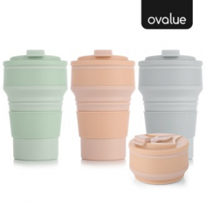 오밸류 접이식 실리콘 텀블러 500ml
