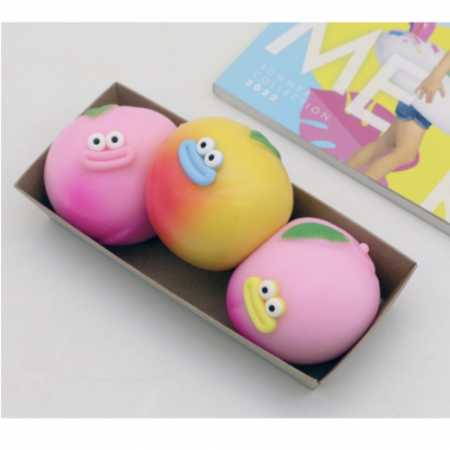 복숭아말랑이 스트레스볼 빵숙이말랑이 모찌볼 유치원선물 주물럭 토이 #3